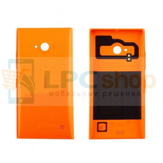 Крышка(задняя) Nokia Lumia 730 Dual (RM-1040) / 735 (RM-1038) Оранжевая - без QI