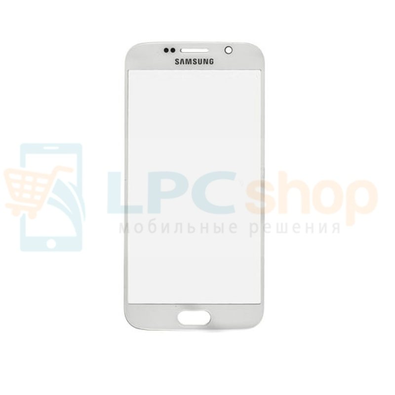 Стекло (для замены / переклейки) Samsung Galaxy S6 G920F Белое