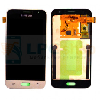 Дисплей для Samsung  Galaxy J1 (2016) J120F в сборе с тачскрином Золото - Оригинал
