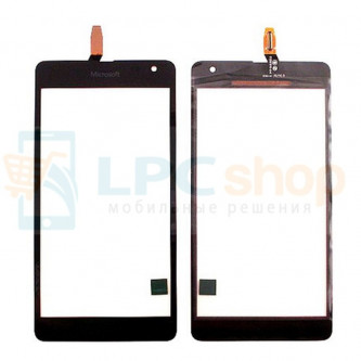 Тачскрин (сенсор) для Microsoft Lumia 535 Dual (RM-1090) Черный - Оригинал
