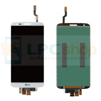 Дисплей для LG G2 D802 в сборе с тачскрином Белый (34 pin)