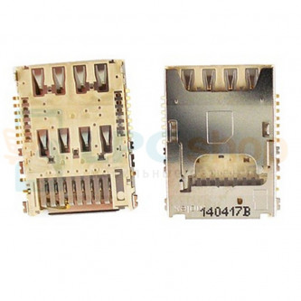 Коннектор SIM-Карты+MicroSD LG D618 / D855 / D690 / D724 / G4 H818 / D335 / H522Y G4C (G2 Mini / G3 / G3 Stylus / G3s / L Bello)