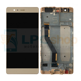 Дисплей для Huawei P9 Plus с тачскрином (в сборе с рамкой) Золото