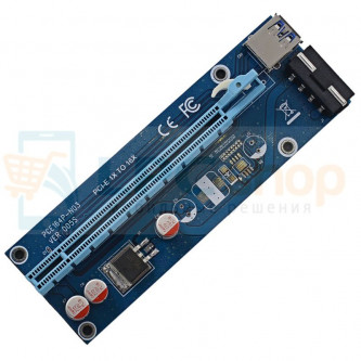 Райзер для видеокарт PCI-E 1x to 16x USB 3.0 / Ver 006 IDE/SATA