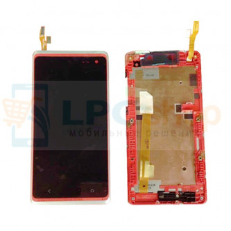 Дисплей для HTC Desire 600 Dual в сборе с рамкой Белый
