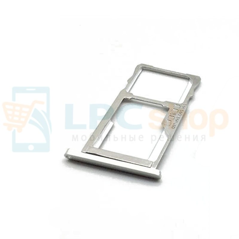 Лоток SIM Meizu M3s mini / M3 Note Серебро