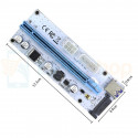 Райзер для видеокарт PCI-E 1x to 16x 60 см 3в1 USB 3.0 Ver 008s
