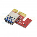 Переходник PCI-E 1x в USB для райзеров (красный)