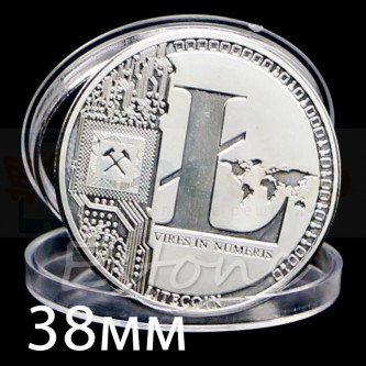 Монета Лайткоинт (LiteCoin) сувенирная Серебро (не являются платёжным средством)