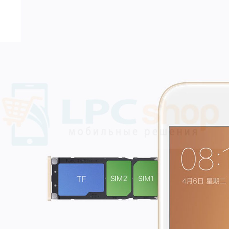 Лоток сим карты и карты памяти Xiaomi Redmi Note 5A / 5A Prime Темно-Серый