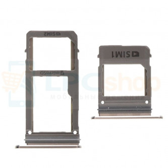 Лоток сим карты и карты памяти Samsung A5 (2017) A520FD / A7 (2017) A720FD Dual (2 сим карты) (комплект из 2шт) Золотой