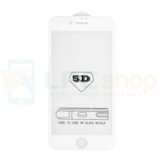 2,5D Защитное стекло (Full Screen) для iPhone 6 / 6S (полное покрытие 5D) 0,3мм Белое