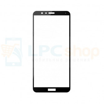 2,5D Защитное стекло (Full Screen) для Huawei Honor 7X Черное (полное покрытие) 