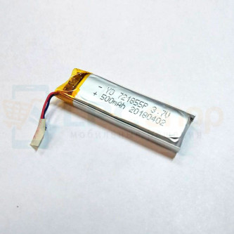 Аккумулятор универсальный 721855p 3,7v Li-Pol 500 mAh (7.2*18*55 mm)