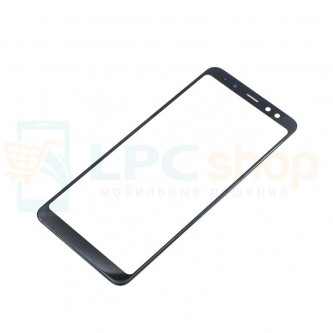 Стекло (для переклейки) Samsung A8 2018 A530F Черное