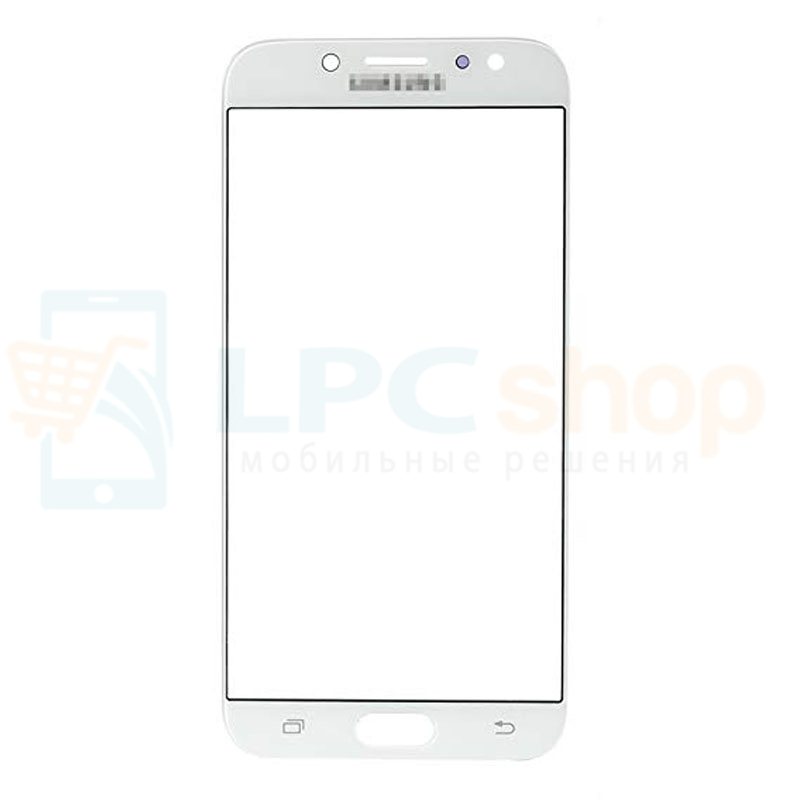 Стекло (для замены / переклейки) Samsung J7 2017 J730F Белое