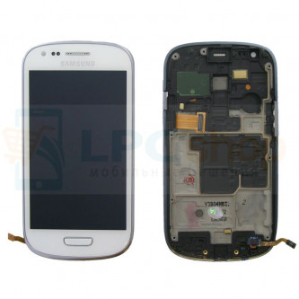 Дисплей для Samsung S3 mini i8190 в сборе с рамкой Белый