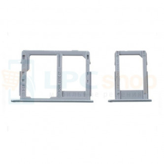 Контейнер сим карты и карты памяти Samsung J3 (2017) J330FD Dual (для 2-х сим карт) (комплект из 2шт) Синий