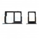 Лоток сим карты и карты памяти Samsung J3 (2017) J330FD Dual (для 2-х сим карт) (комплект из 2шт) Черный