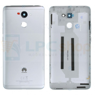 Задняя крышка Huawei Y7 2017 Prime (TRT-L21A) Серебро + линза камеры + кнопки (Версия с отпечатком пальца)