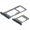 Лоток сим карты и карты памяти Samsung A8 A530FD / A8 Plus A730FD Dual (для 2-х сим карт) (комплект из 2шт) Черный