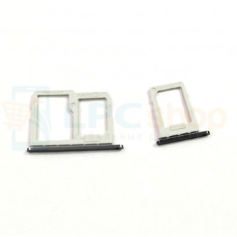 Лоток сим карты и карты памяти LG Q6a M700 (комплект из 2шт) Черный (Black)