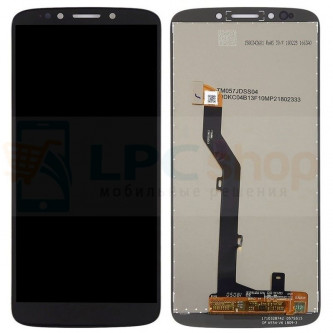 Дисплей для Motorola Moto E5 в сборе с тачскрином Черный