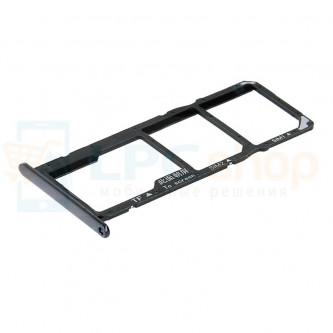 Лоток сим карты и карты памяти Huawei Honor 7A Pro Черный