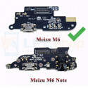 Шлейф разъема зарядки Meizu M6 и разъем гарнитуры и микрофон