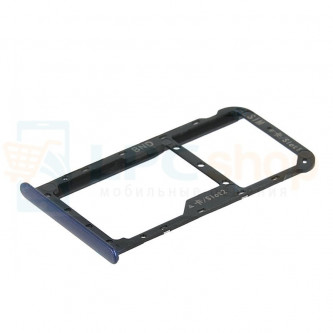 Контейнер сим карты и карты памяти Huawei Honor 7X Синий (blue)