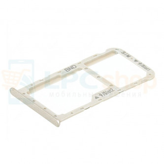 Контейнер сим карты и карты памяти Huawei Honor 7X Золото (gold)