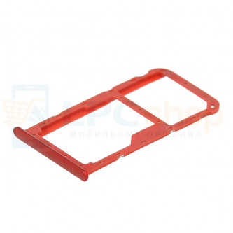 Контейнер сим карты и карты памяти Huawei Honor 7X Rрасный (red)