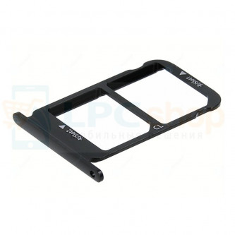 Лоток сим карты и карты памяти Huawei Honor 10 Черный (Midnight black)