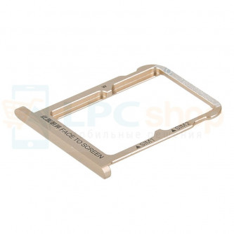 Лоток сим карты Xiaomi Mi 6X / Mi A2 Золотой (на 2 сим карты)