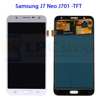 Дисплей Samsung J7 Neo J701F в сборе с тачскрином Серебро - (TFT матрица)