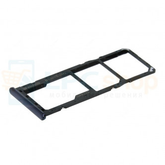 Контейнер сим карты и карты памяти Samsung A7 (2018) A750FD Черный