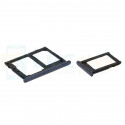 Лоток сим карты и карты памяти Samsung J4 (2018) J415FD / J6 (2018) J610FD (для 2-х сим карт) (комплект из 2шт) Черный