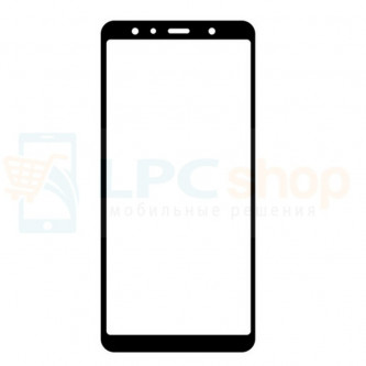 Стекло (для переклейки) Samsung A7 2018 A750F Черное