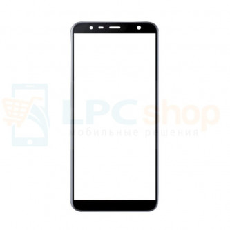 Стекло (для переклейки) Samsung J4+ 2018 J415F / J6+ 2018 J610F Черное