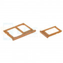 Лоток сим карты и карты памяти Samsung J4+ (2018) J415FD / J6+ (2018) J610FD (для 2-х сим карт) (комплект из 2шт) Розовое золото