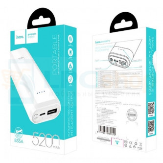 Аккумулятор (Power Bank) Hoco B35A 5200 mAh (2A) Белый