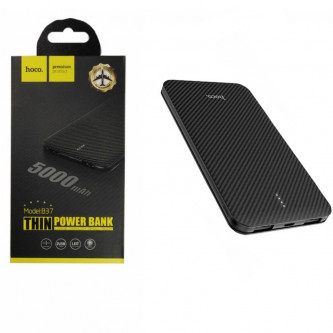 Аккумулятор (Power Bank) Hoco B37 5000 mAh (1A, 2USB) Черный