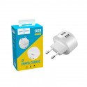 СЗУ USB Hoco C67A (2.4A, 2 порта) Белый