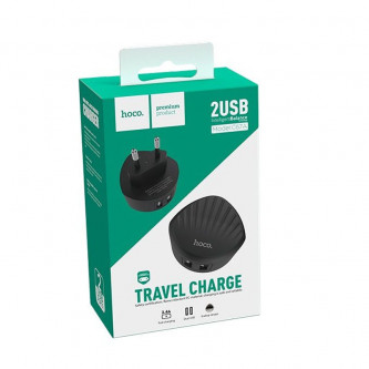 СЗУ USB Hoco C67A (2.4A, 2 порта) Черный