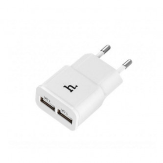 СЗУ USB Hoco UH202 (1A, 2 порта) Белый