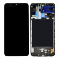 Дисплей Samsung A70 A705F в рамке Черный - Оригинал
