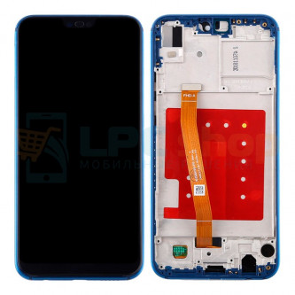 Дисплей Huawei P20 Lite с тачскрином в рамке Синий