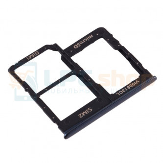 Лоток сим карты и карты памяти Samsung Galaxy A40 A405F (Dual sim) Черный