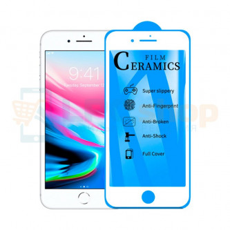 Защитная пленка Ceramics для iPhone 6 Plus / 6S Plus Белая Глянцевая