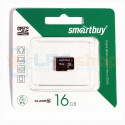 Карта памяти MicroSDHC 16GB Class 10 Smart Buy без адаптера